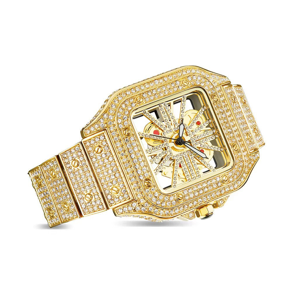 MISSFOX 324 Reloj Masculino de Lujo con Diamantes
