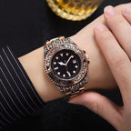 Reloj de Moda Unisex Estilo Vintage Dorado 1181