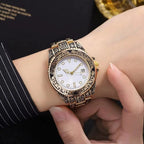 Reloj de Moda Unisex Estilo Vintage Dorado 1181