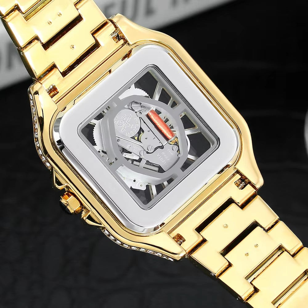 MISSFOX 324 Reloj Masculino de Lujo con Diamantes
