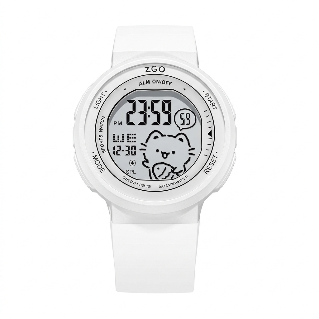 Reloj Deportivo Digital ZGO para Jóvenes Osito Pop con Resistencia y Estilo Divertido.