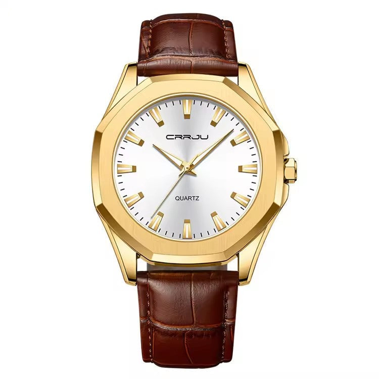 CRRJU 5015 Reloj de Hombre de Negocios Impermeable
