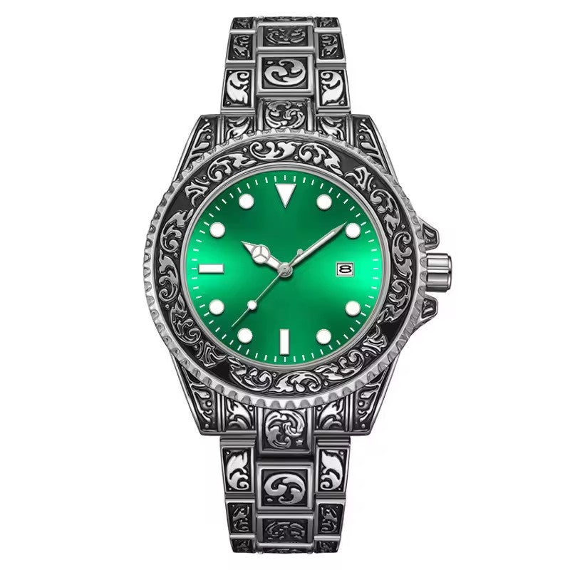 Reloj de Moda Unisex Estilo Vintage Dorado 1181