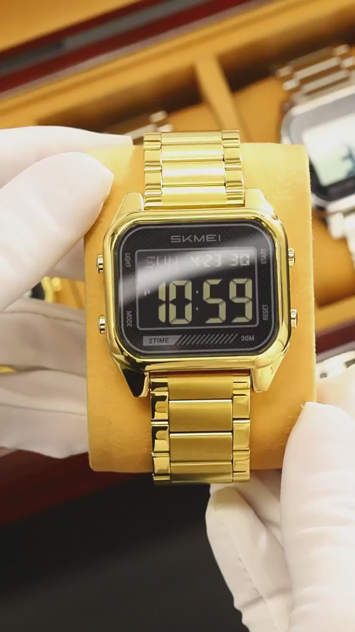 Reloj electrónico digital cuadrado impermeable