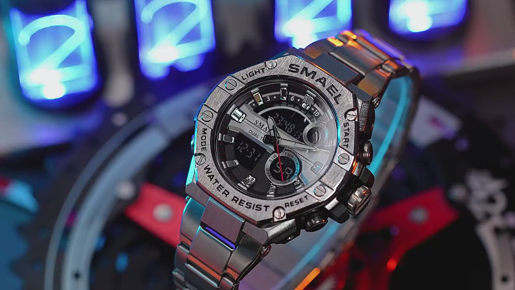 Nuevo reloj electrónico con correa de acero