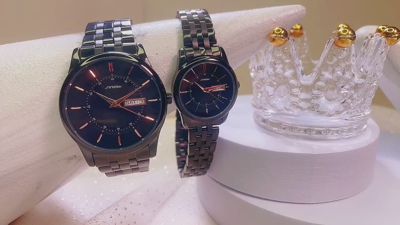 Par de relojes de cuarzo para hombre y Mujer