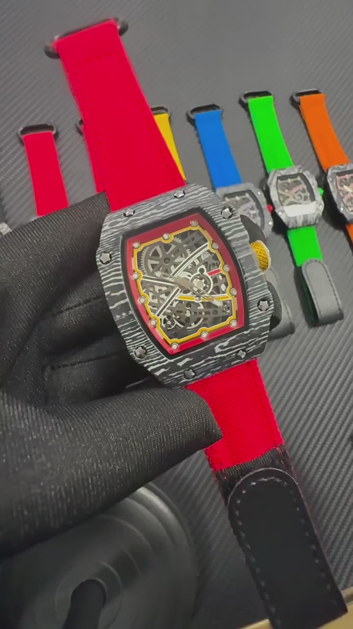 Reloj para hombre con correa de nylon ultra fino