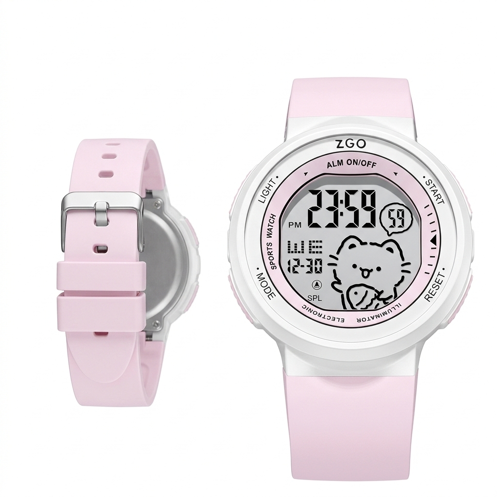 Reloj Deportivo Digital ZGO para Jóvenes Osito Pop con Resistencia y Estilo Divertido.