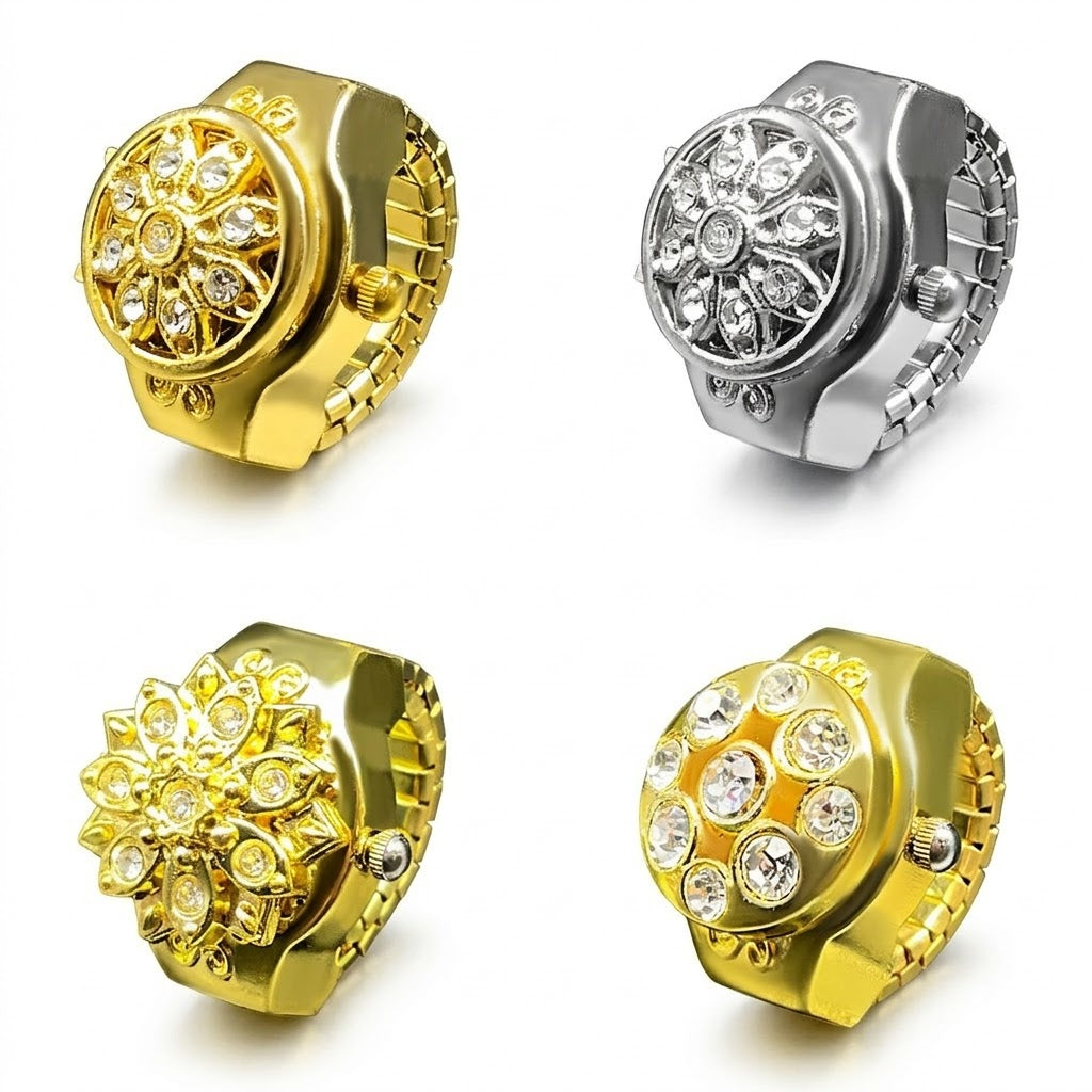 Reloj de Anillo Flor: La Joya que Marca el Tiempo